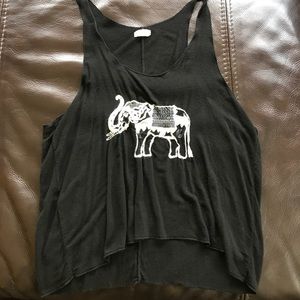 Brandy Melville super soft crop tank, elephant, S